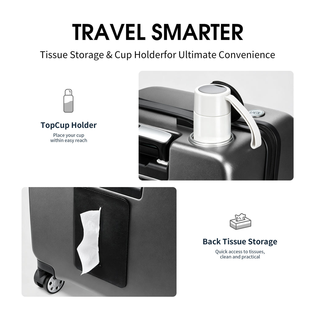 EASE 18" Carry-On with Cup Holder & Tissue Storage