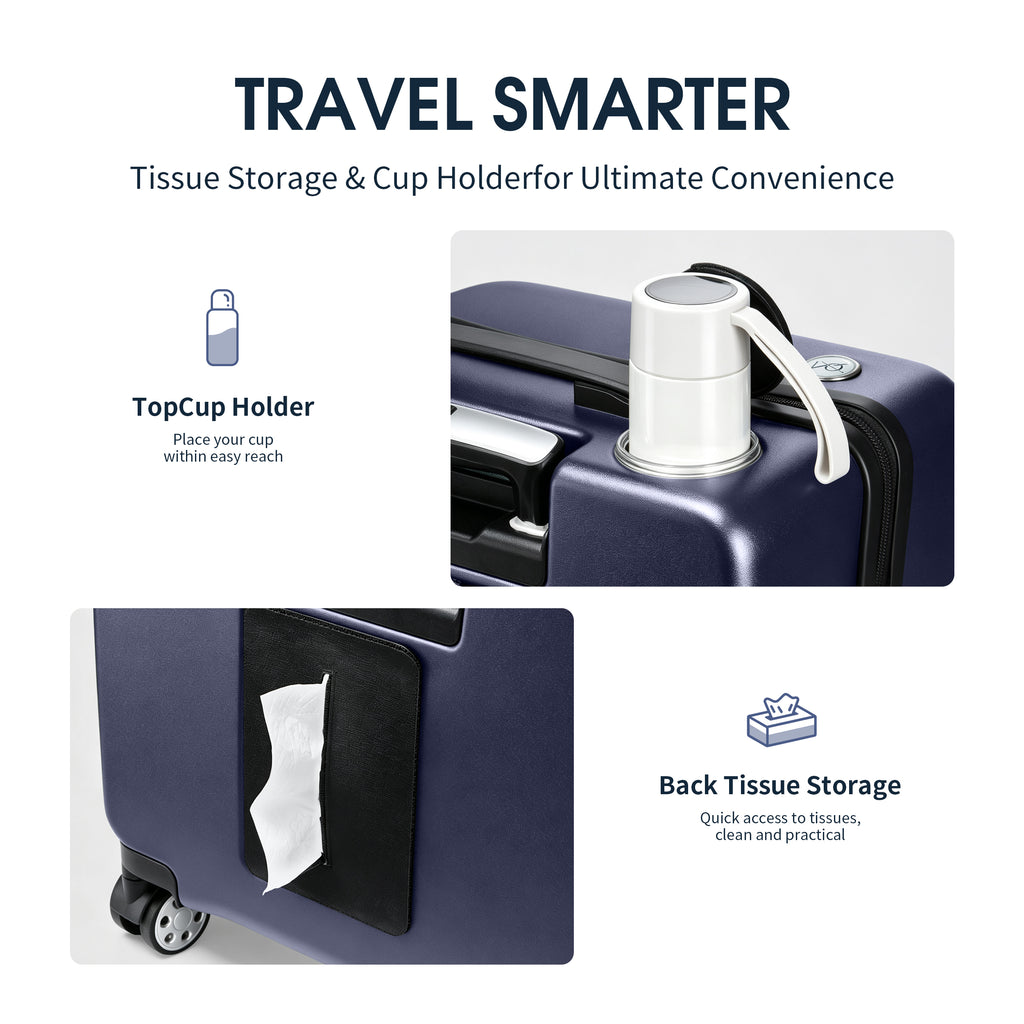 EASE 18" Carry-On with Cup Holder & Tissue Storage