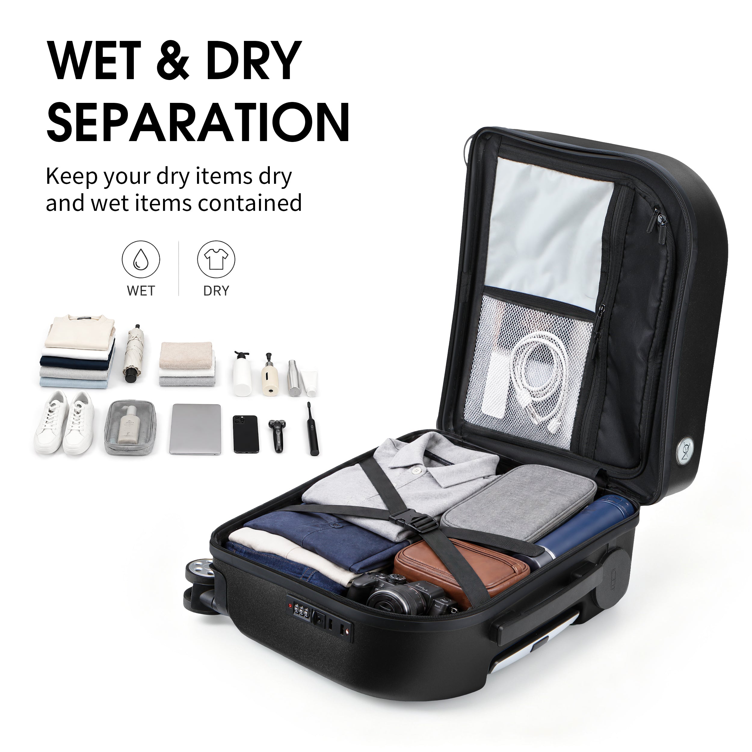 EASE 18" Carry-On with Cup Holder & Tissue Storage