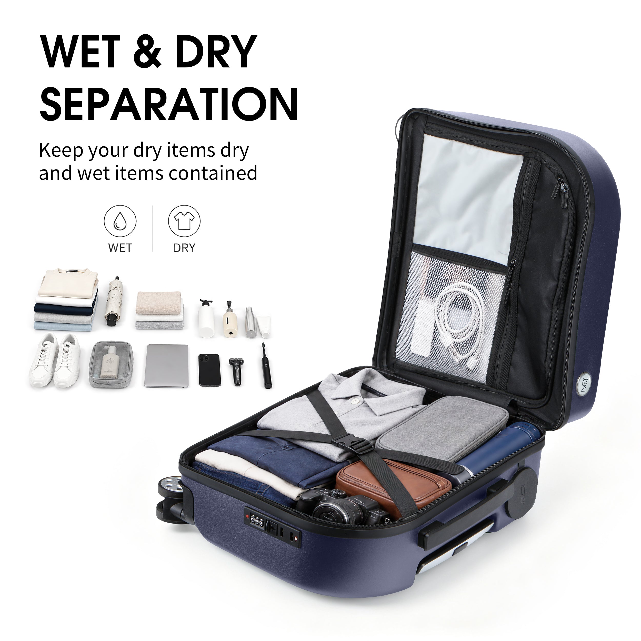 EASE 18" Carry-On with Cup Holder & Tissue Storage