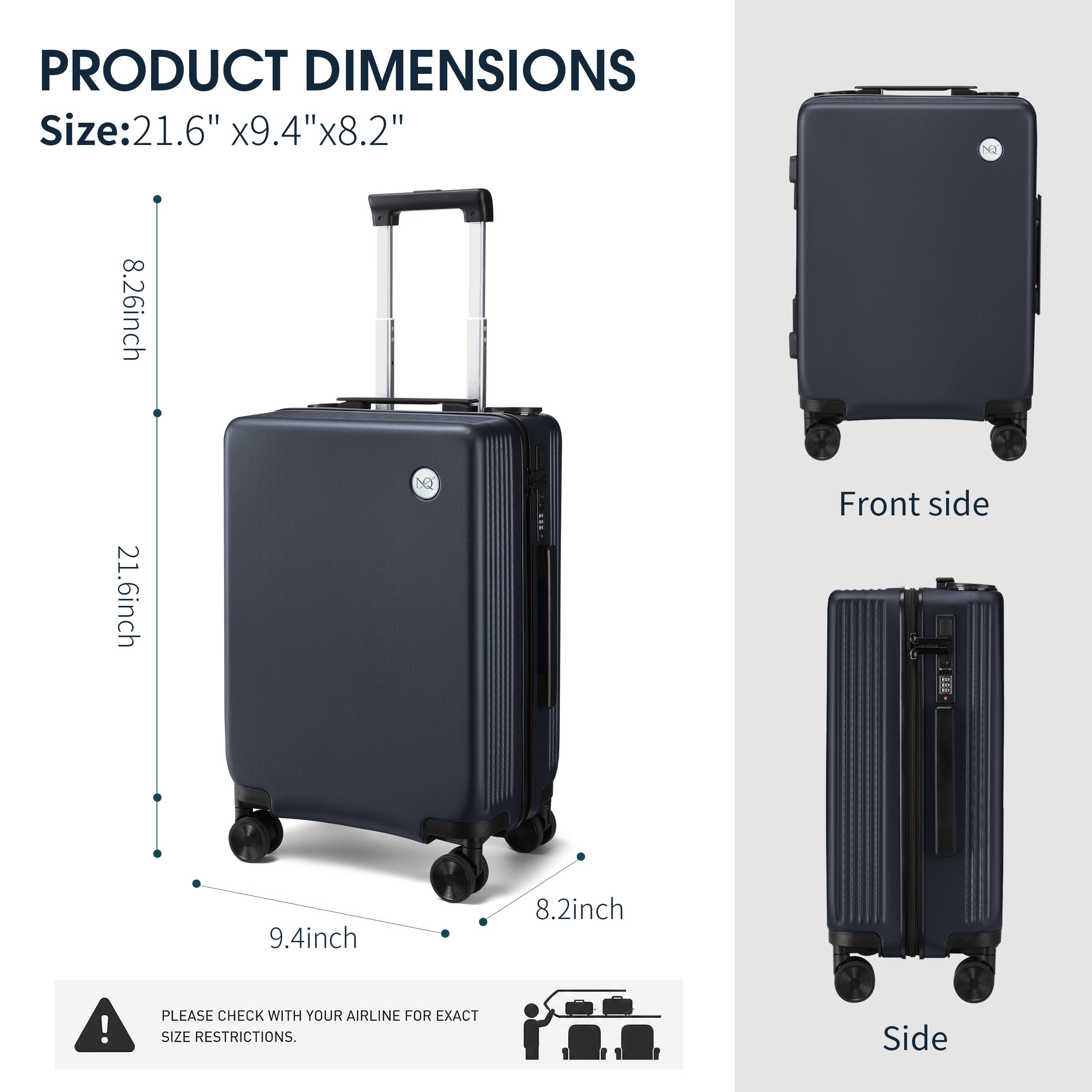 GO 20" Carry-On with Cup Holder, Umbrella Storage & Charging Port