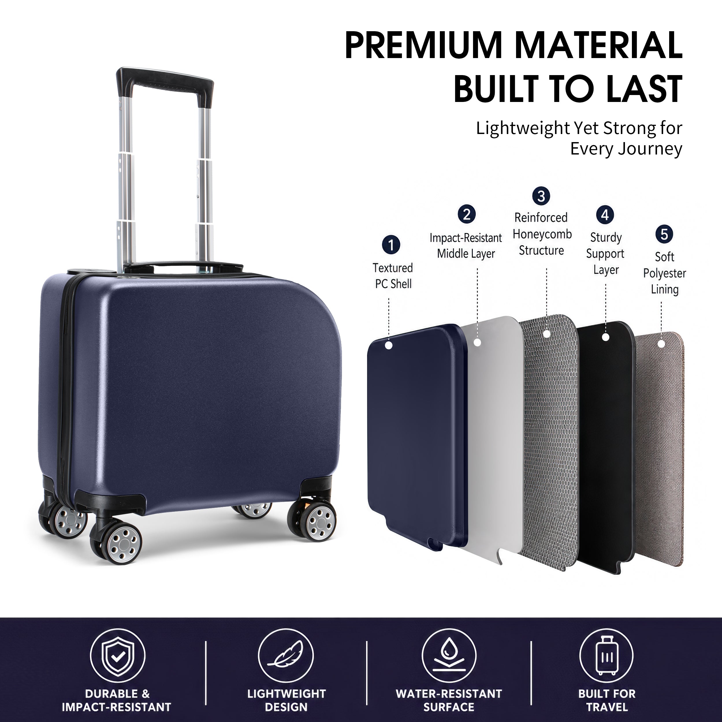EASE 18" Carry-On with Cup Holder & Tissue Storage