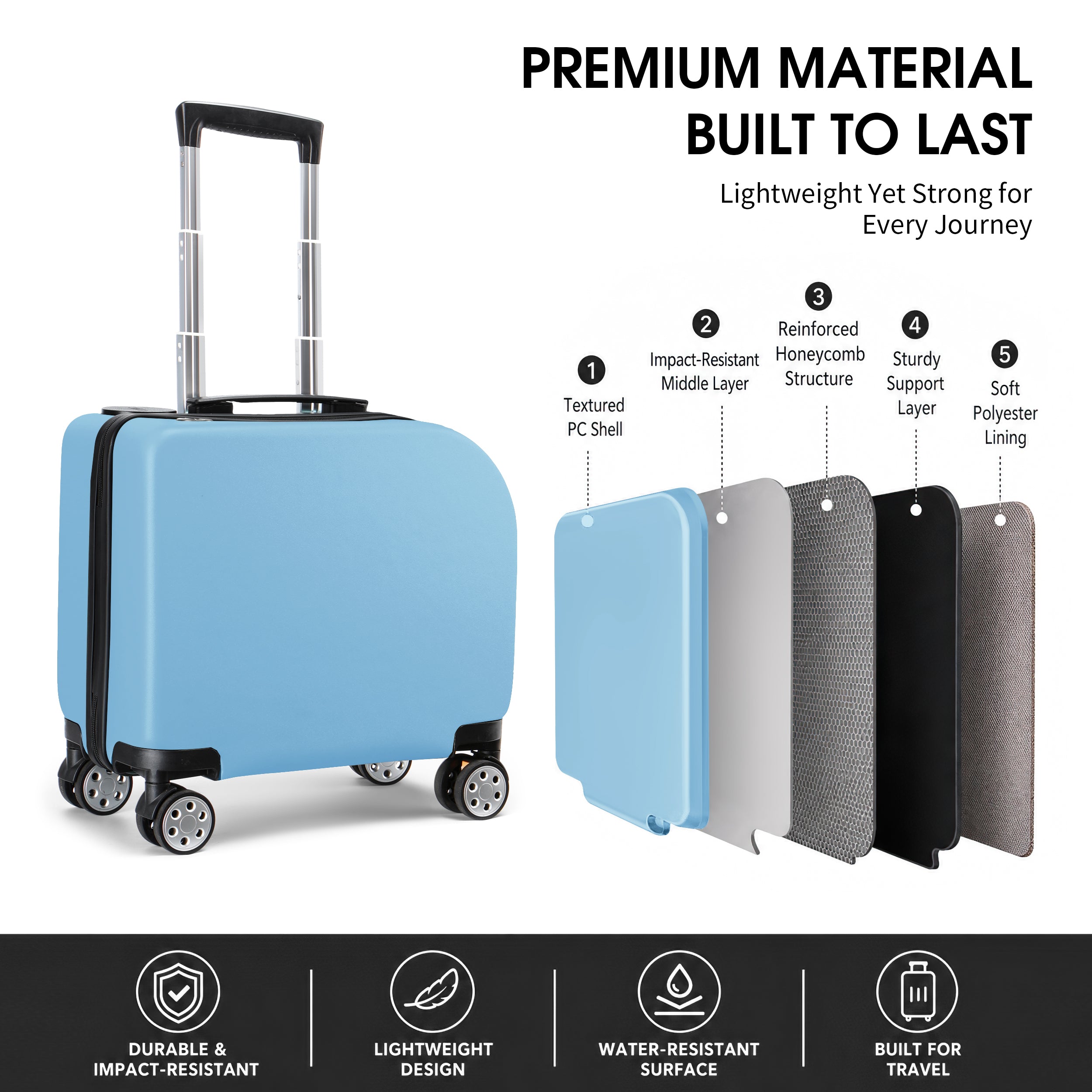 EASE 18" Carry-On with Cup Holder & Tissue Storage