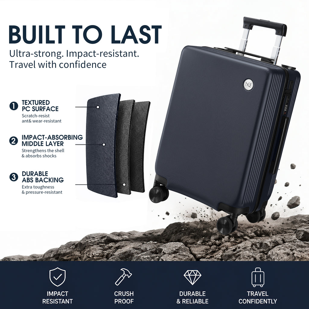 GO 20" Carry-On with Cup Holder, Umbrella Storage & Charging Port