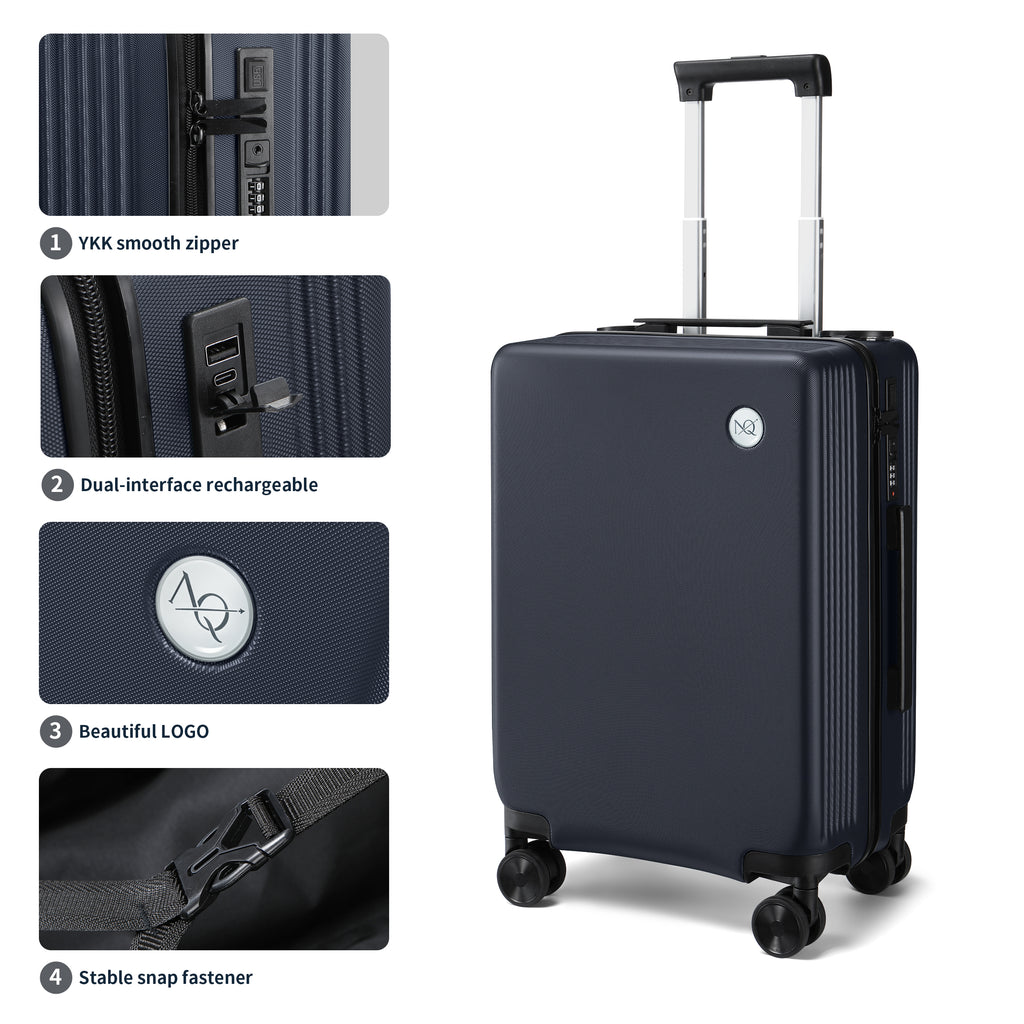 GO 20" Carry-On with Cup Holder, Umbrella Storage & Charging Port