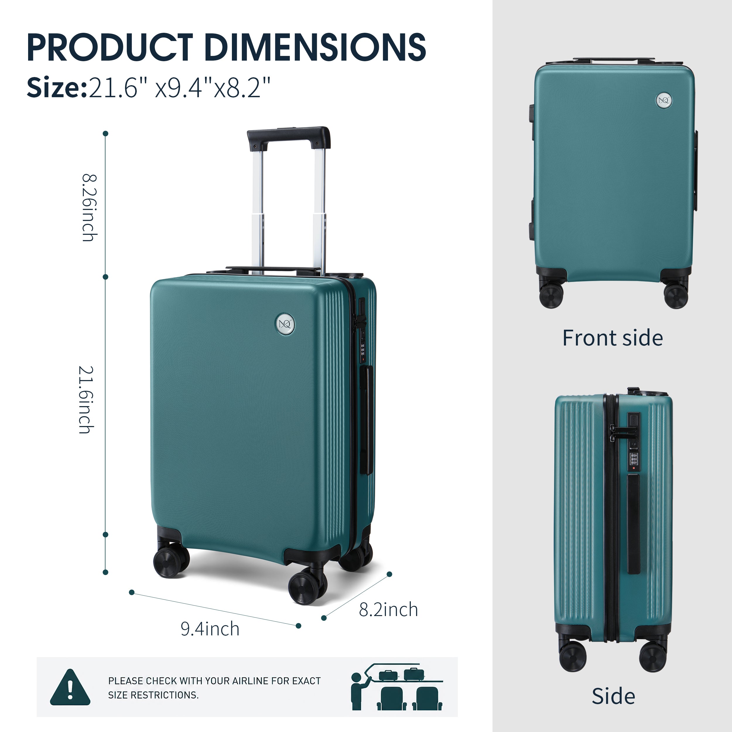 GO 20" Carry-On with Cup Holder, Umbrella Storage & Charging Port
