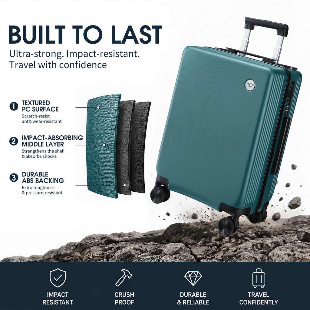GO 20" Carry-On with Cup Holder, Umbrella Storage & Charging Port