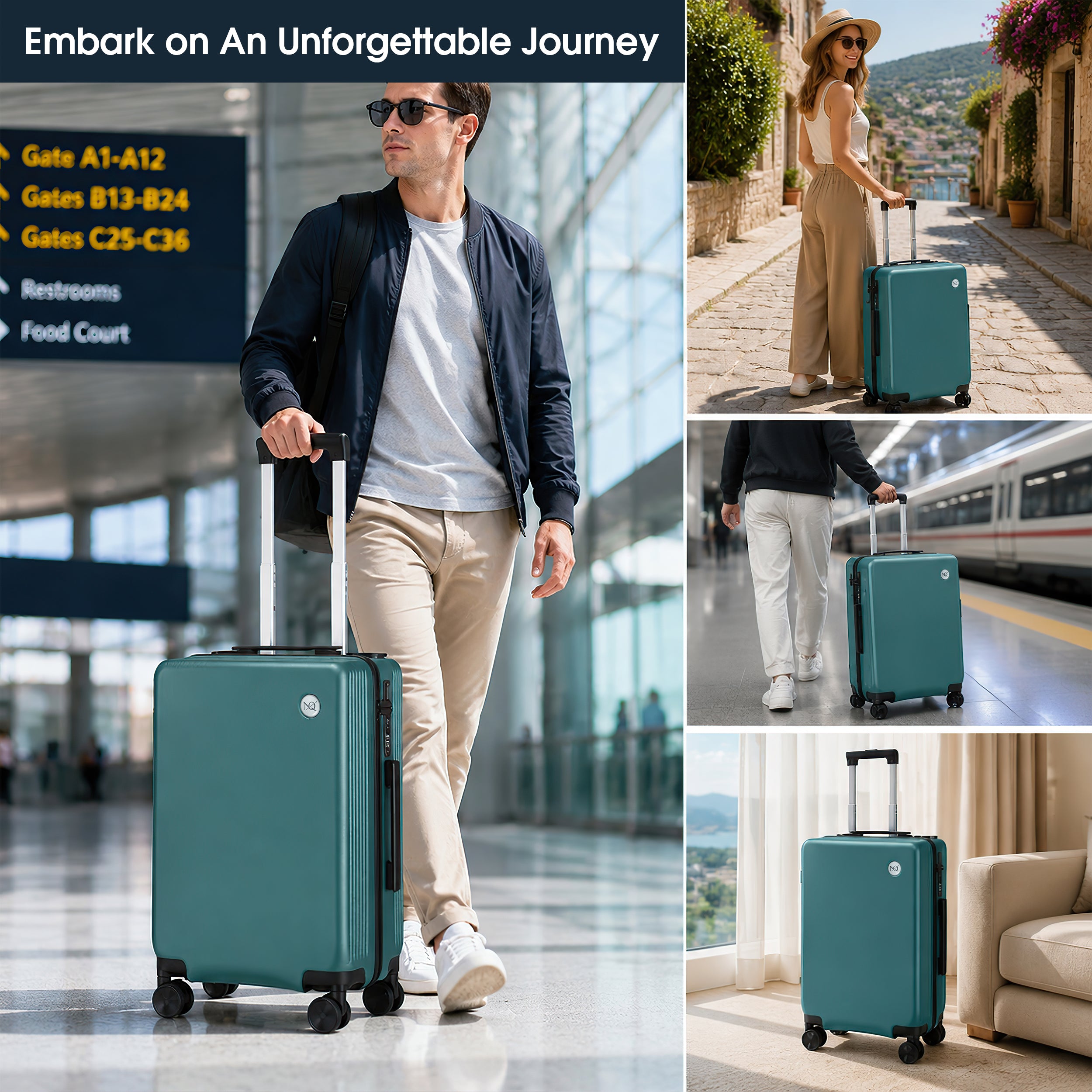 GO 20" Carry-On with Cup Holder, Umbrella Storage & Charging Port