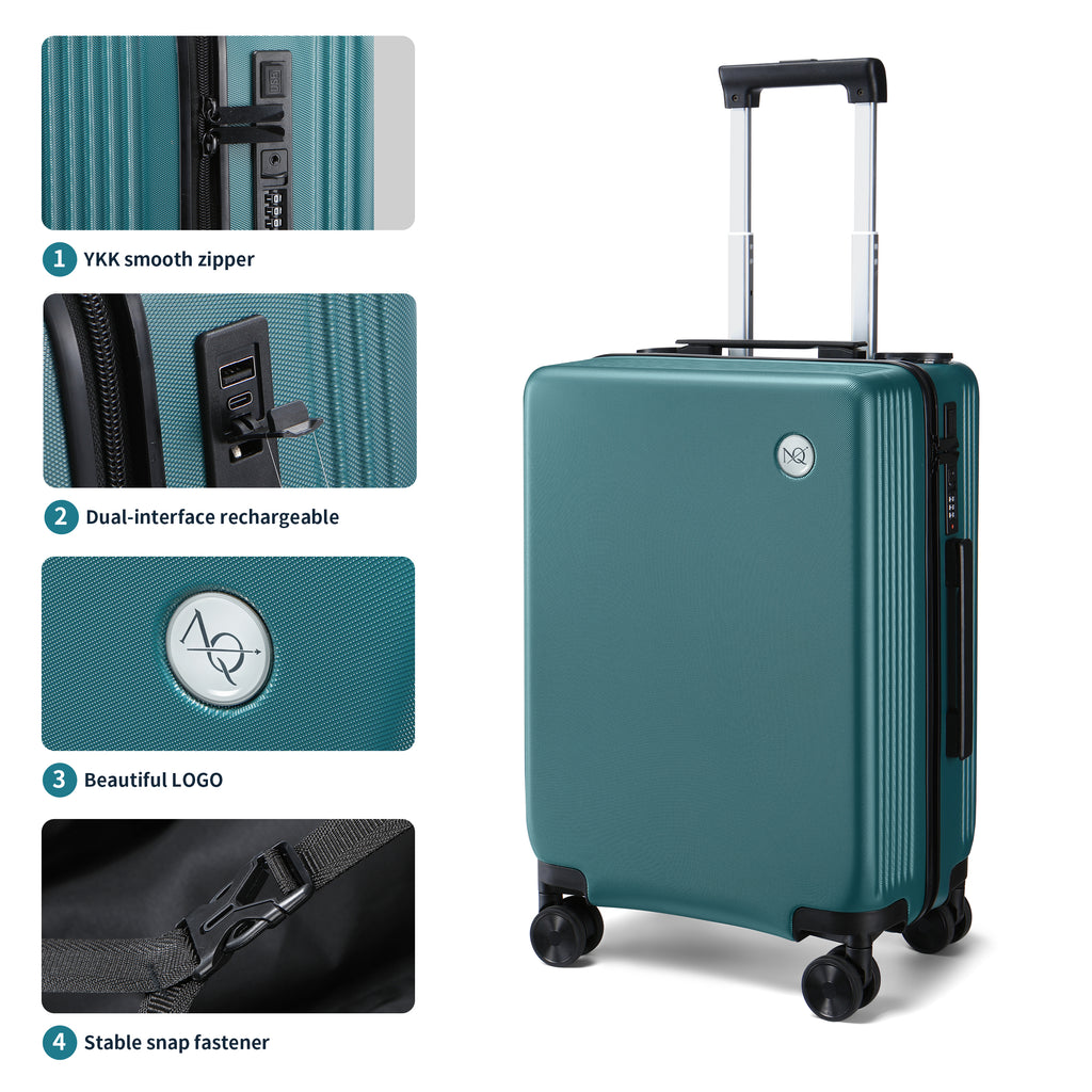 GO 20" Carry-On with Cup Holder, Umbrella Storage & Charging Port