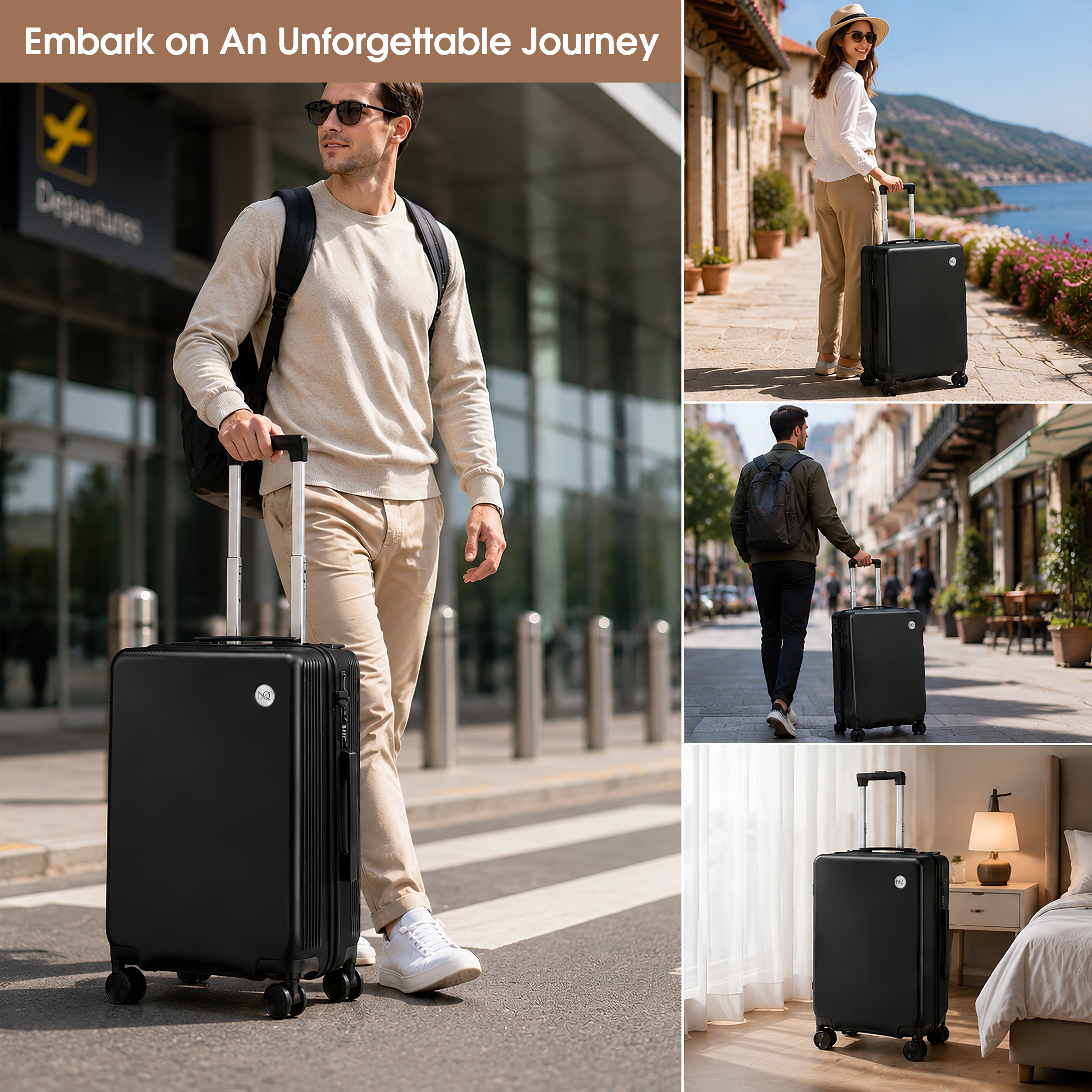 GO 20" Carry-On with Cup Holder, Umbrella Storage & Charging Port