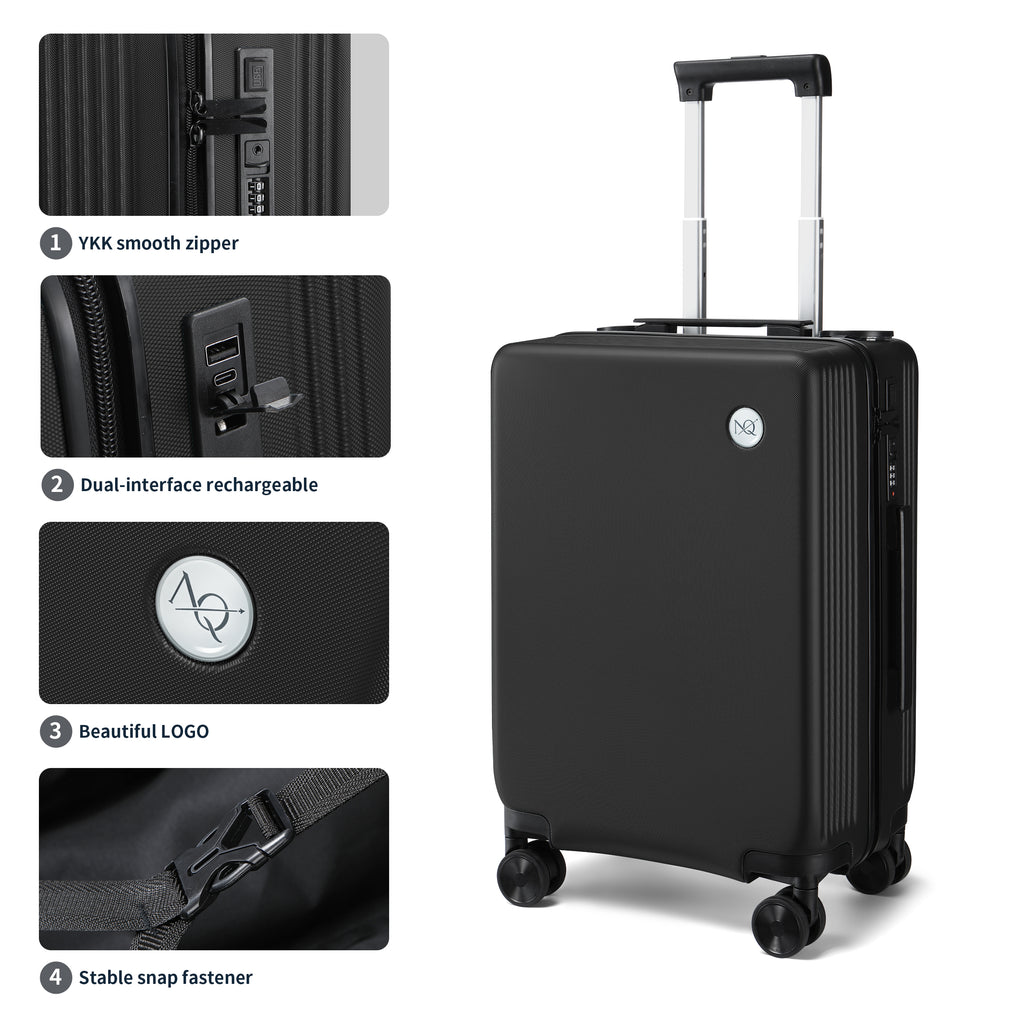 GO 20" Carry-On with Cup Holder, Umbrella Storage & Charging Port