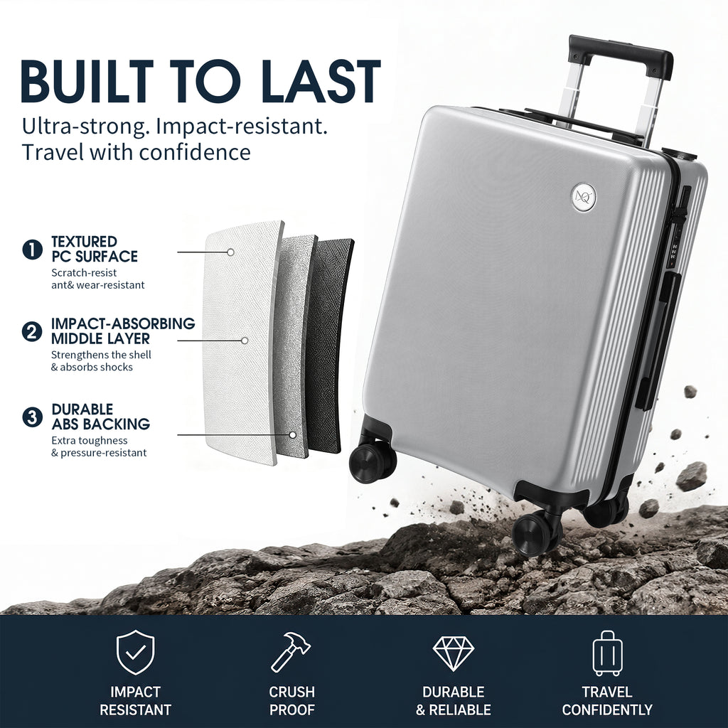 GO 20" Carry-On with Cup Holder, Umbrella Storage & Charging Port