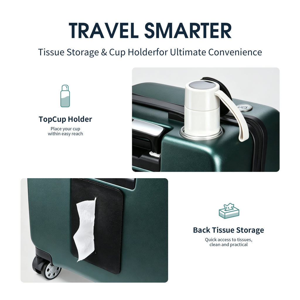 EASE 18" Carry-On with Cup Holder & Tissue Storage
