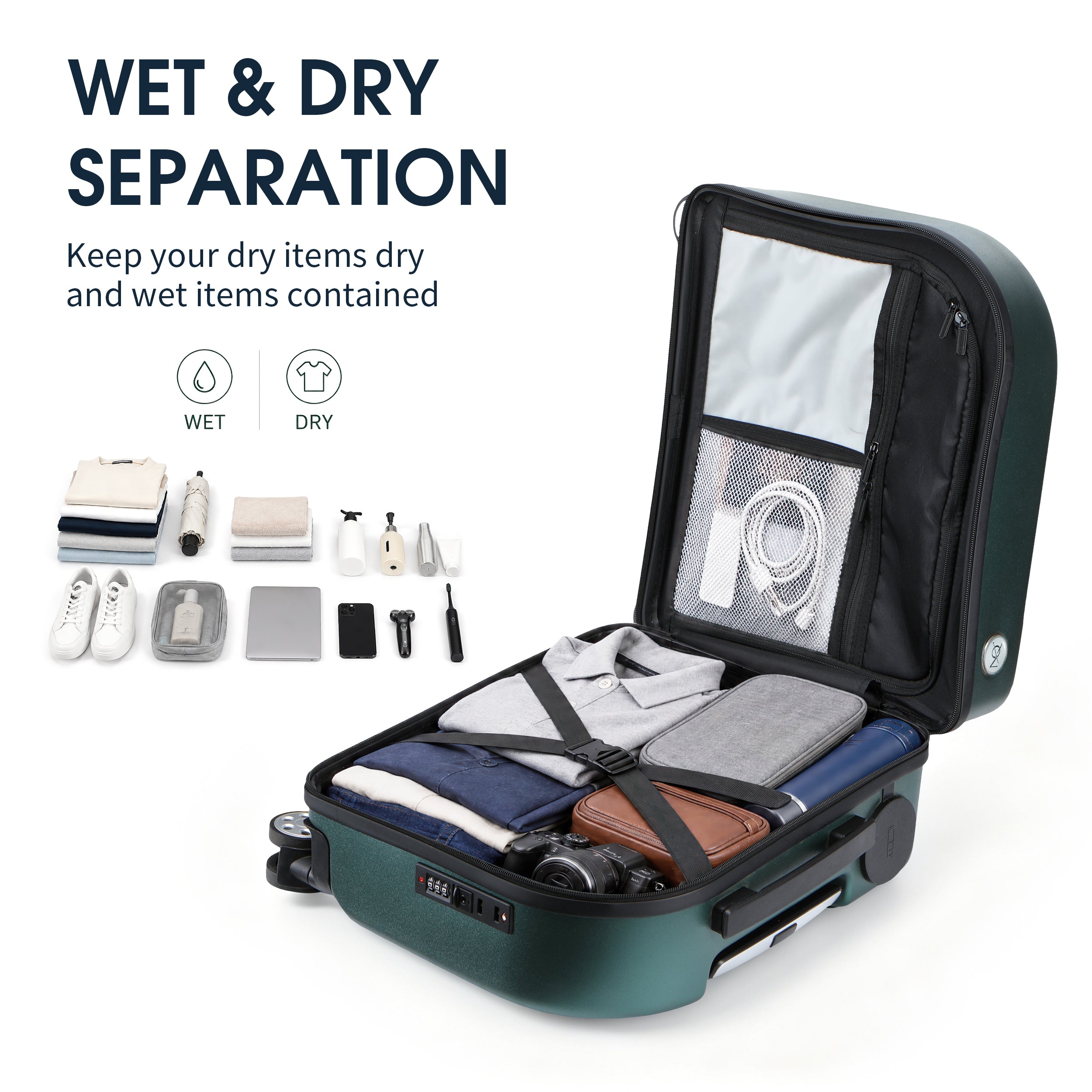 EASE 18" Carry-On with Cup Holder & Tissue Storage